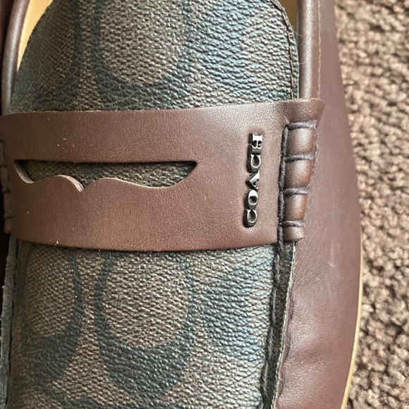 Coach Men's Brown and Green Loafers - Picture 11 of 13